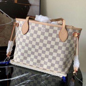 Louis Vuitton Neverfull MM NM D Azur & Pouch N41361